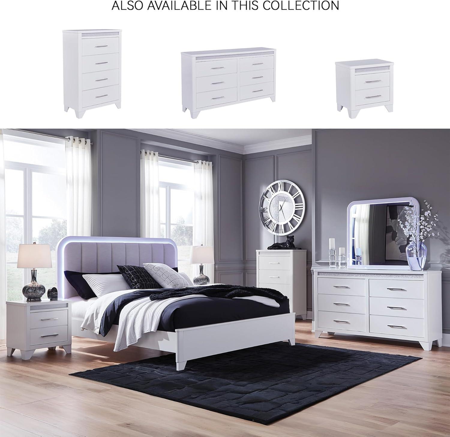 imageSignature Design by Ashley Arlendyne Traditional 9 Drawer Dresser with Feltlined Top Drawer for Bedroom WhiteWhite