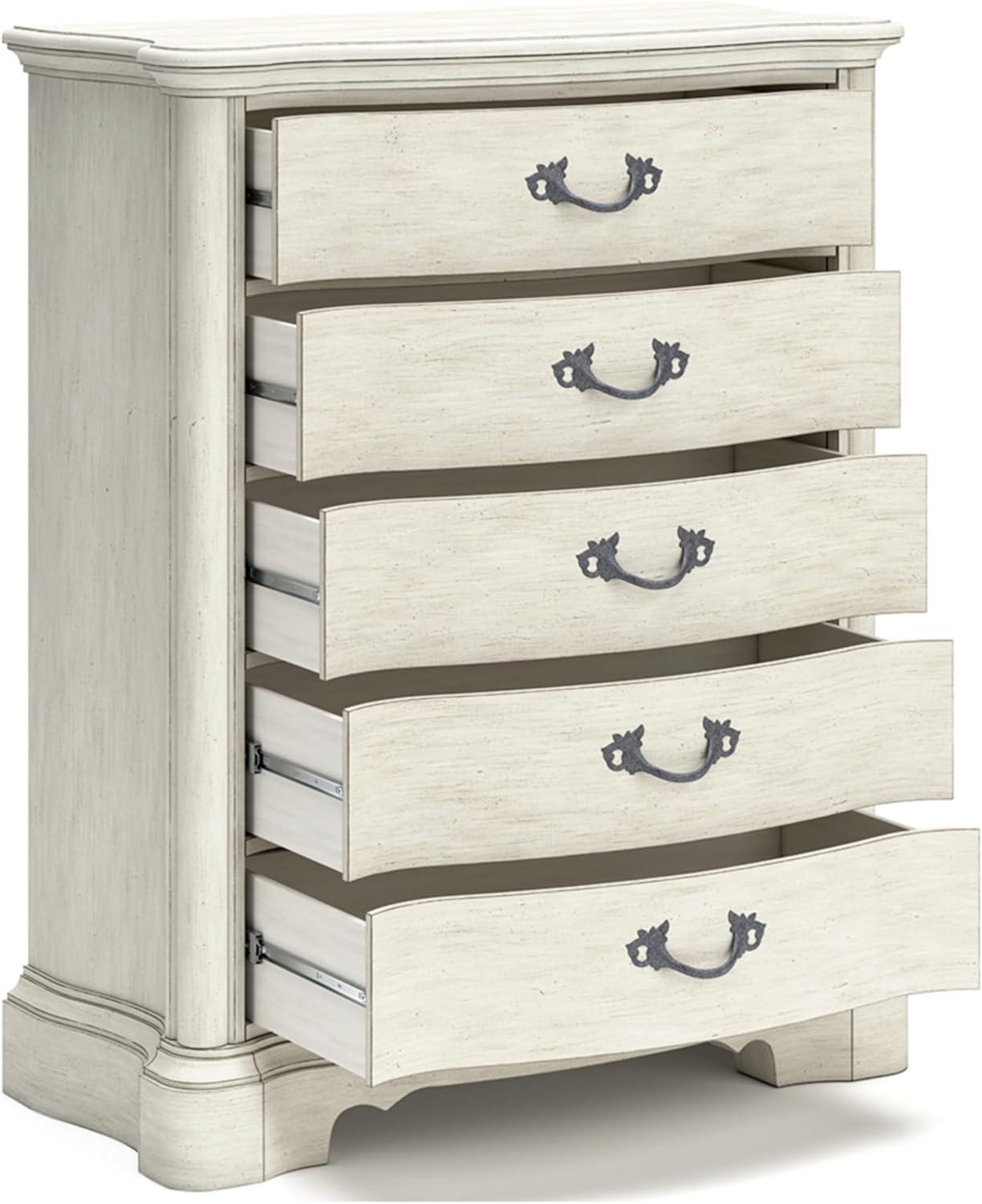 imageSignature Design by Ashley Arlendyne Traditional 9 Drawer Dresser with Feltlined Top Drawer for Bedroom WhiteWhite