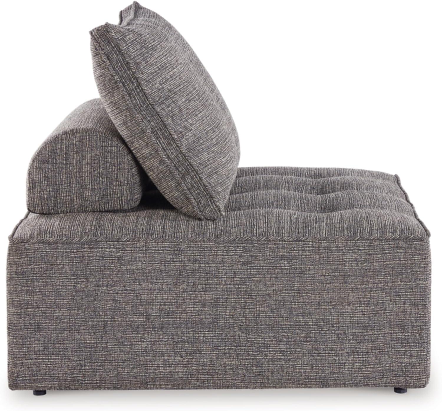 imageSignature Design by Ashley Bales Casual Modular Upholstered Armless Accent Chair with NonSlip Decking and Feet BlueGrey