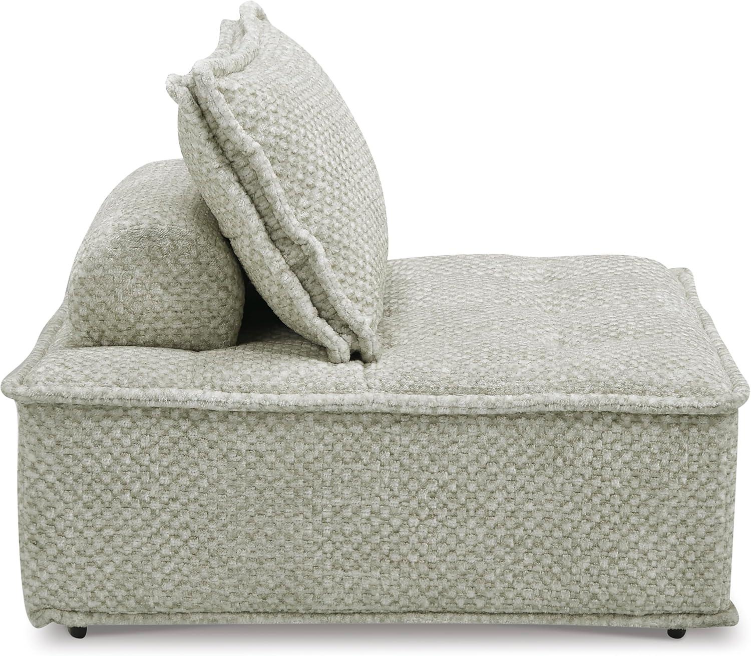 imageSignature Design by Ashley Bales Casual Modular Upholstered Armless Accent Chair with NonSlip Decking and Feet BlueTaupe