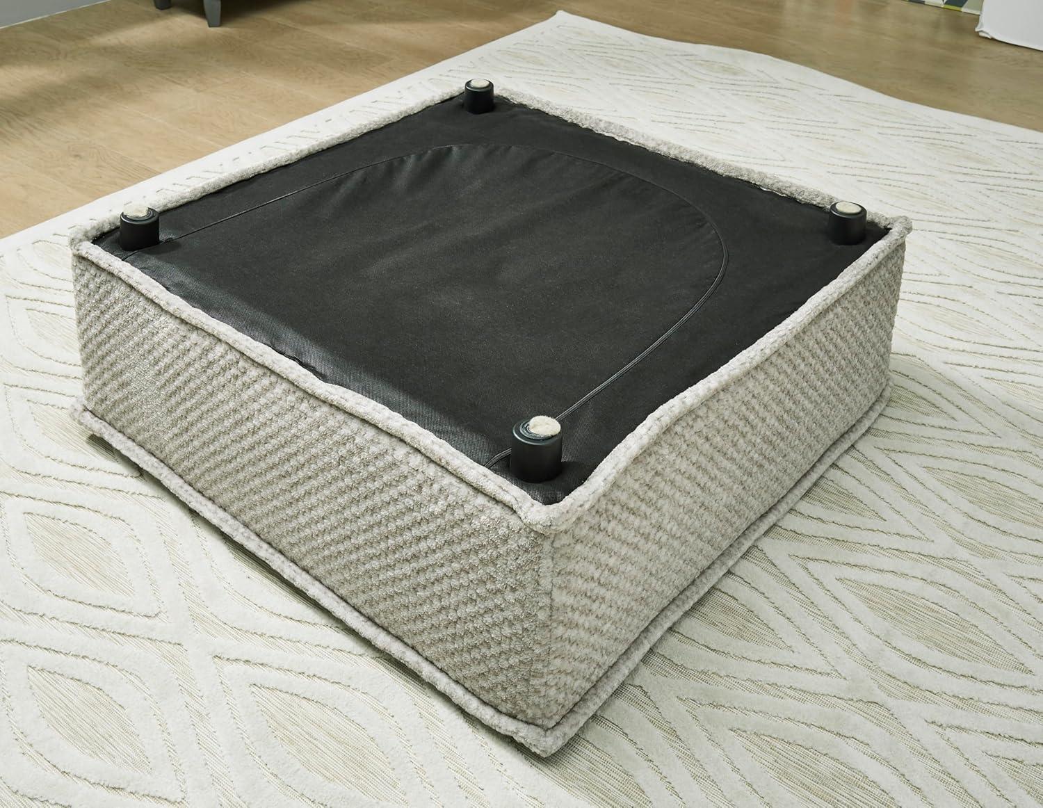 imageSignature Design by Ashley Bales Casual Modular Upholstered Armless Accent Chair with NonSlip Decking and Feet BlueTaupe