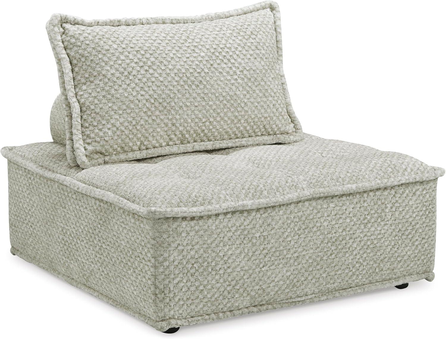 imageSignature Design by Ashley Bales Casual Modular Upholstered Armless Accent Chair with NonSlip Decking and Feet BlueTaupe