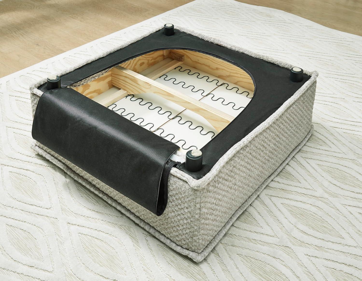 imageSignature Design by Ashley Bales Casual Modular Upholstered Armless Accent Chair with NonSlip Decking and Feet BlueTaupe