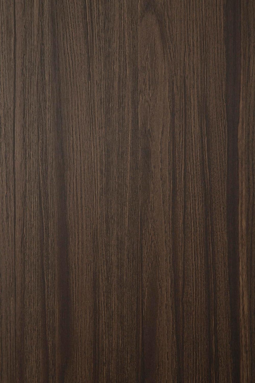 imageSignature Design by Ashley Bandyn Contemporary Occasional Table Set with Steel Legs Set of 3 Dark Brown ampamp Metallic