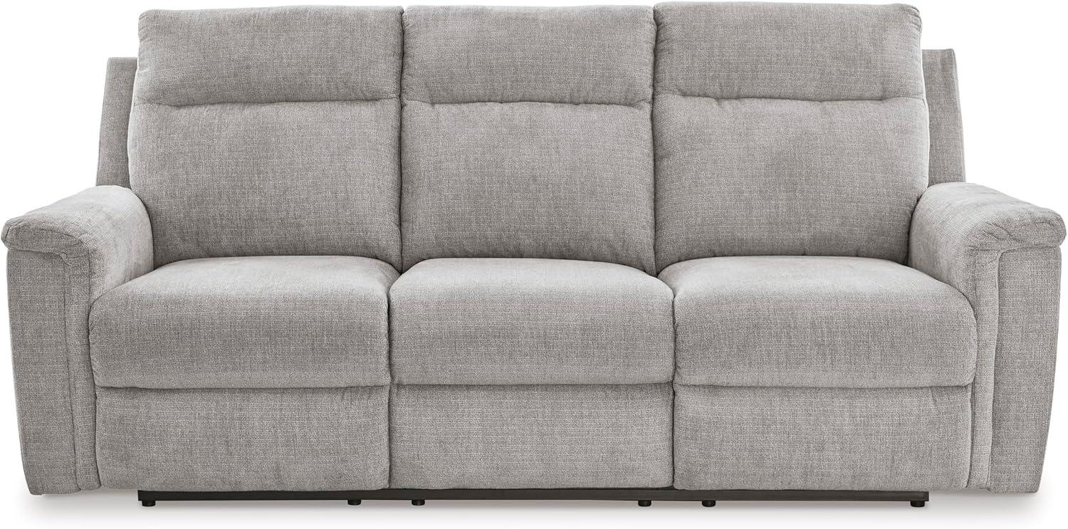 imageSignature Design by Ashley Barnsana Casual Power Recliner with Rocking Motion and USB Port Light GrayLight Gray