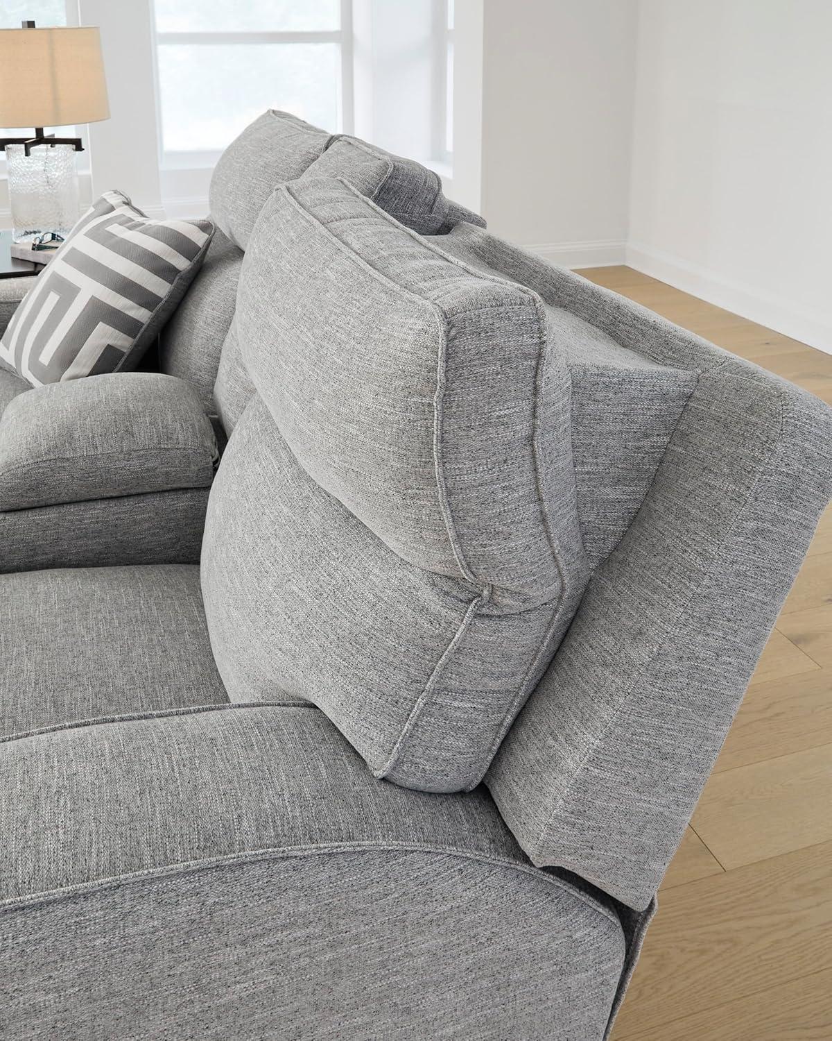 imageSignature Design by Ashley Biscoe Casual UV Resistant Power Reclining Sofa with Adjustable Headrest and USB Ports Light GraySofa