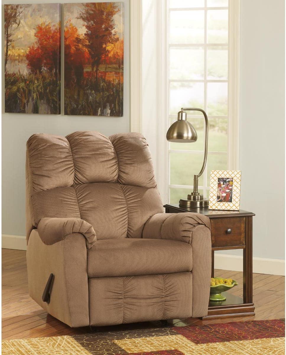imageSignature Design by Ashley Breegin Chair Side End Table 1 Drawer 1 Fixed Shelf Veneers Wood 1313quot W x 2213quot D x 23quot H BrownMedium Brown