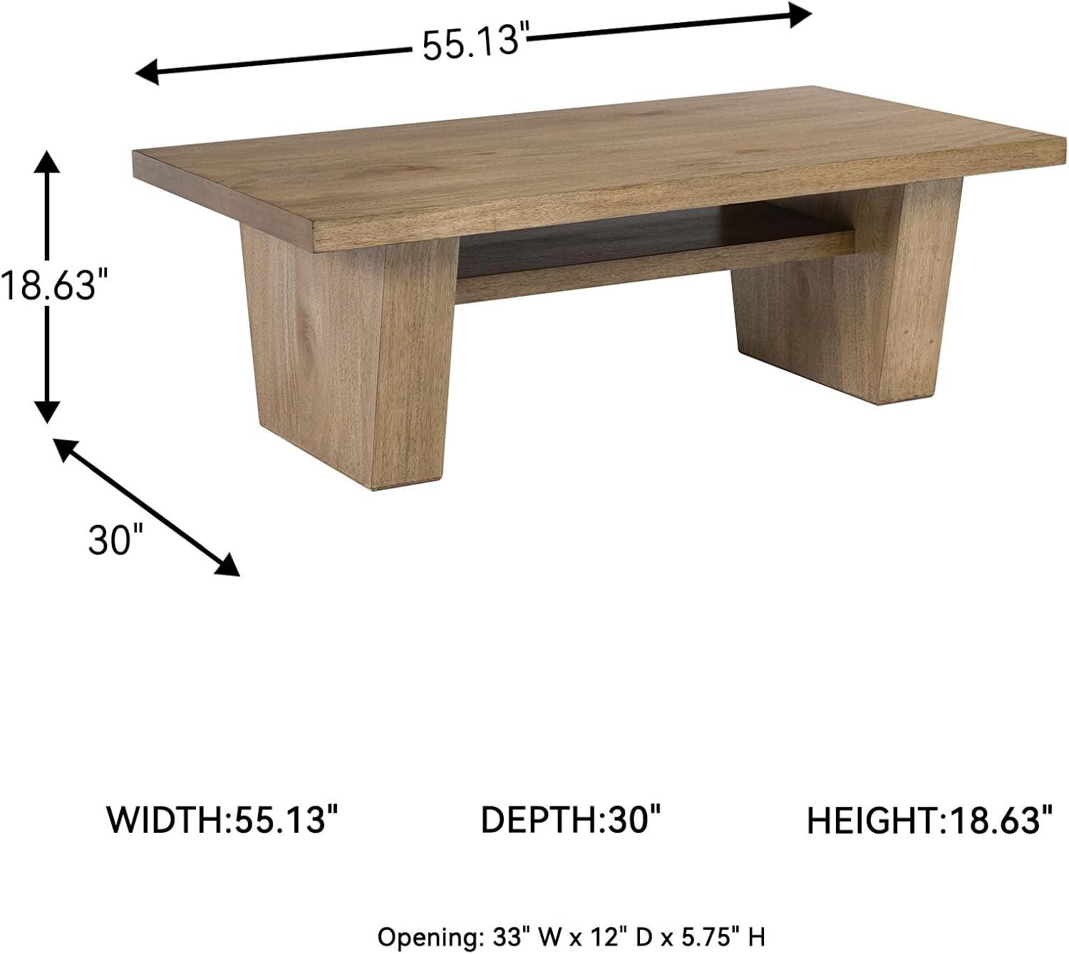 imageSignature Design by Ashley Brendalhouse Casual Coffee Table with Faux Cement Top Bottom Shelf and Casters Light Brown ampamp WhiteLight Brown