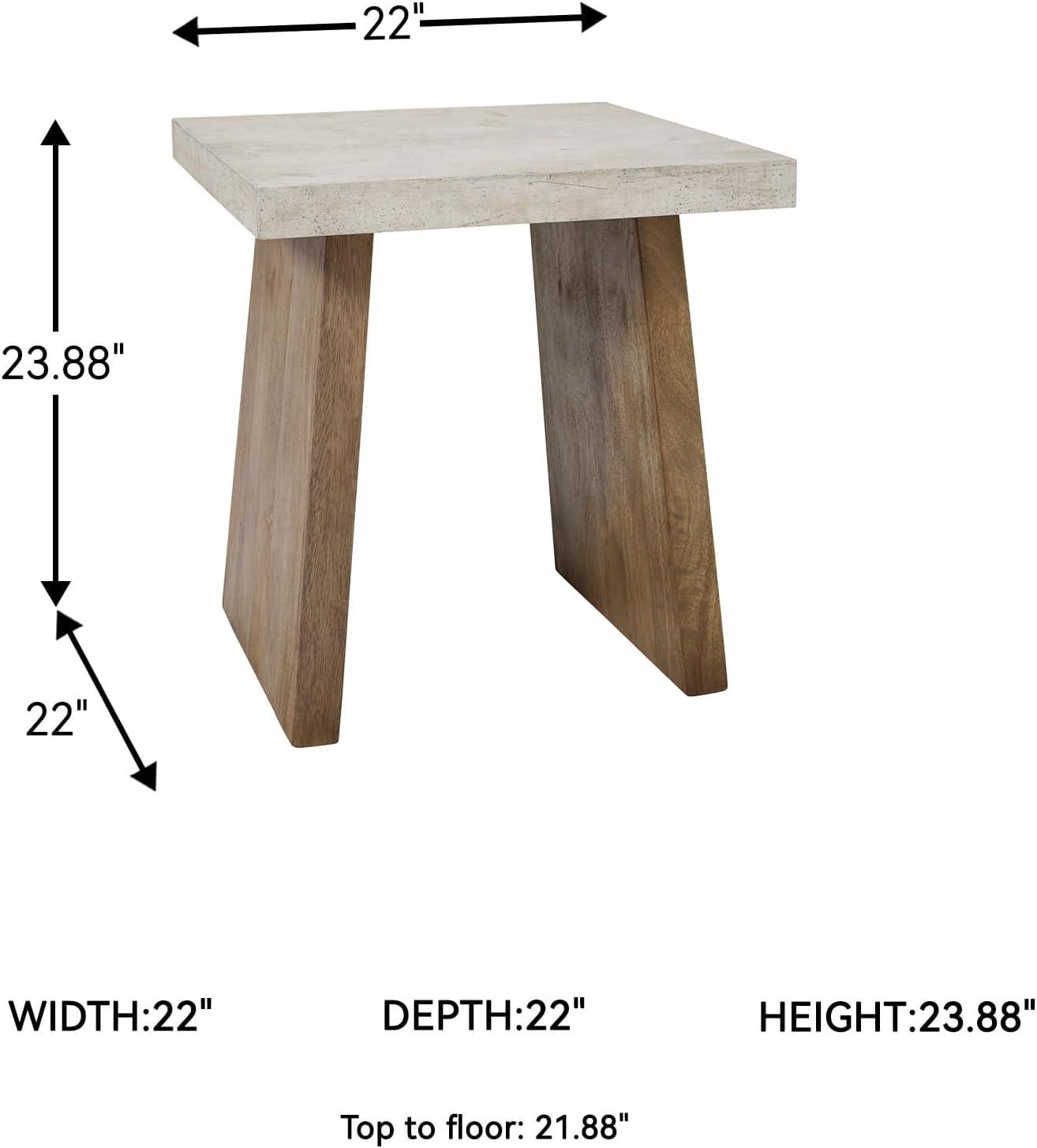 imageSignature Design by Ashley Brendalhouse Casual Coffee Table with Faux Cement Top Bottom Shelf and Casters Light Brown ampamp WhiteTwo Toned