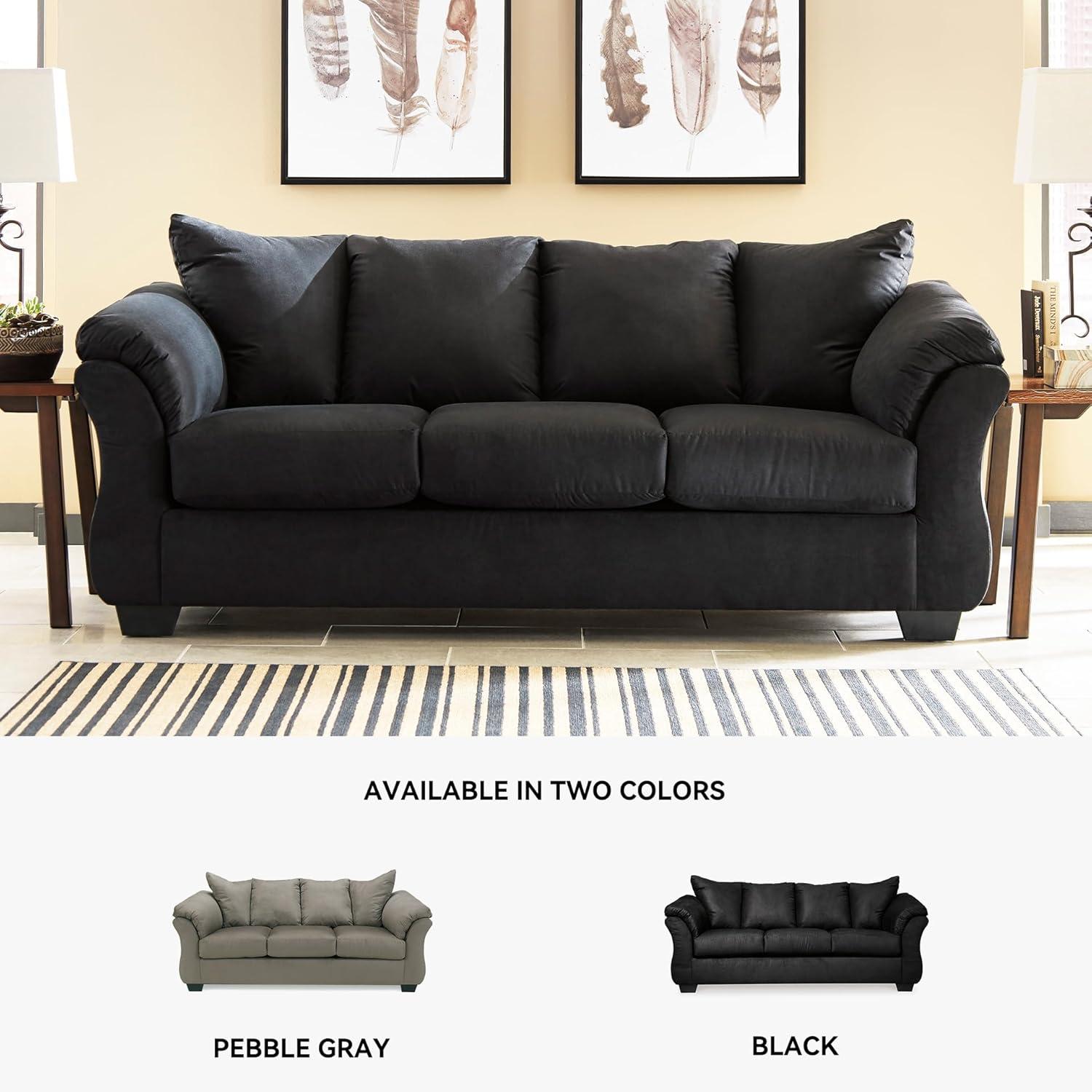 imageSignature Design by Ashley Darcy Classic Contemporary Sofa BlackBlack