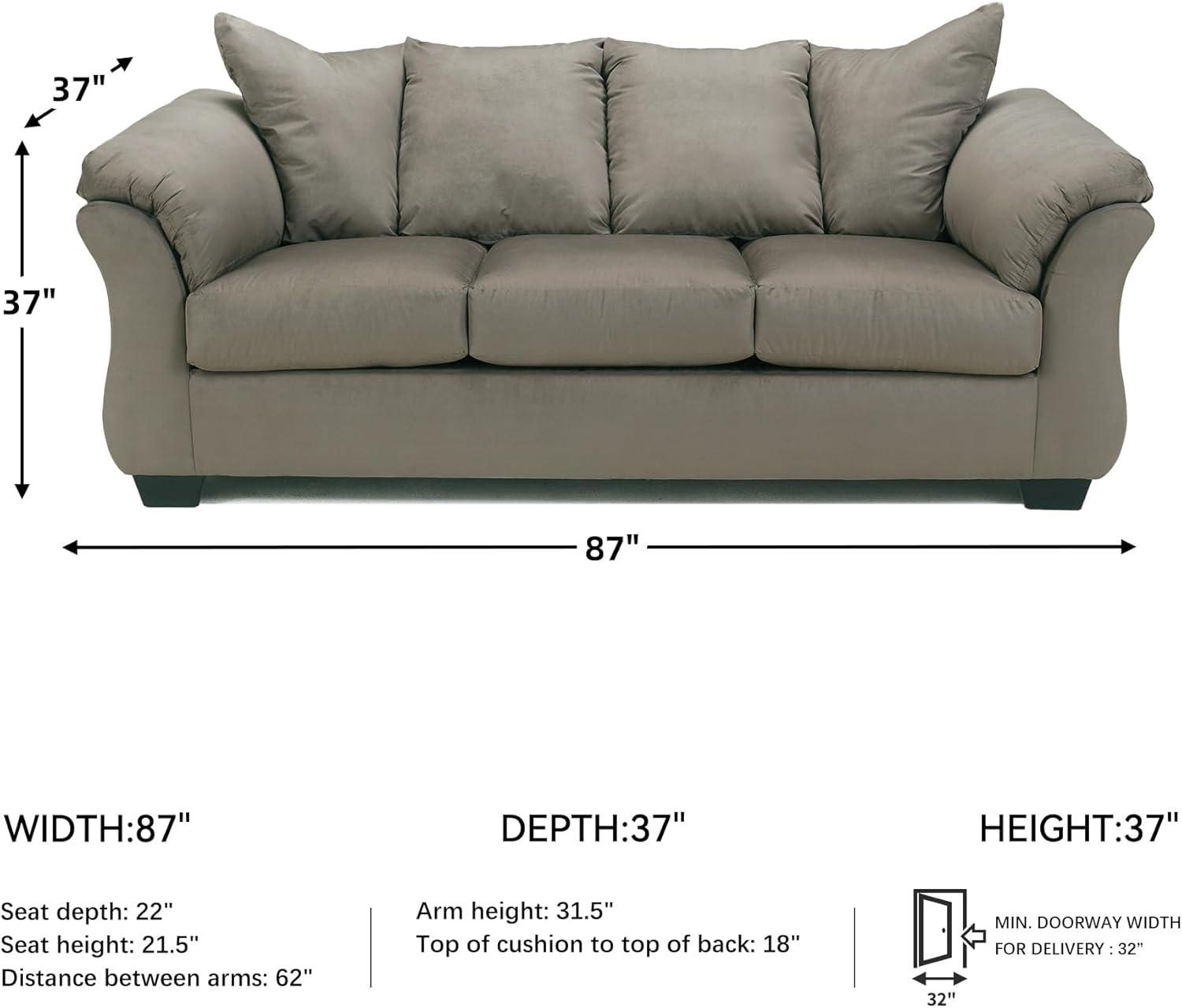 imageSignature Design by Ashley Darcy Classic Contemporary Sofa BlackGrey