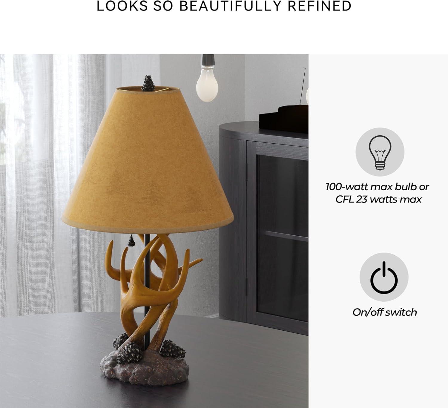 imageSignature Design by Ashley Derek Rustic Cabin Antler Lamp Set 2 Count Brown