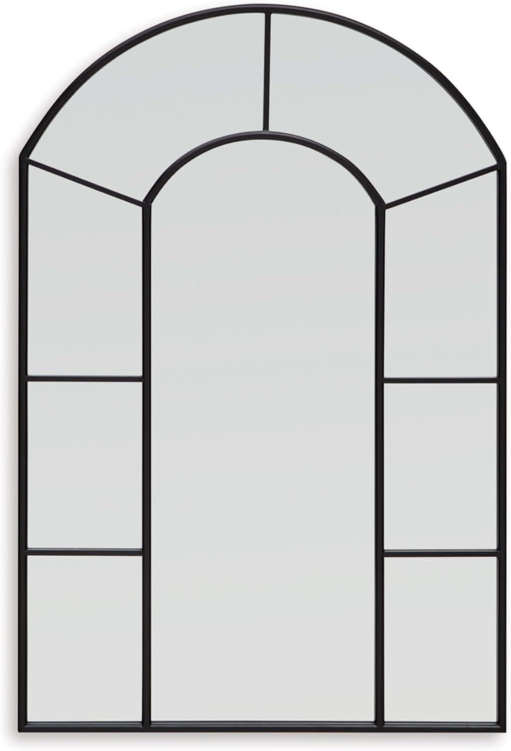 imageSignature Design by Ashley Evengton Modern Arched Wall Mounted Metal Accent Mirror Black