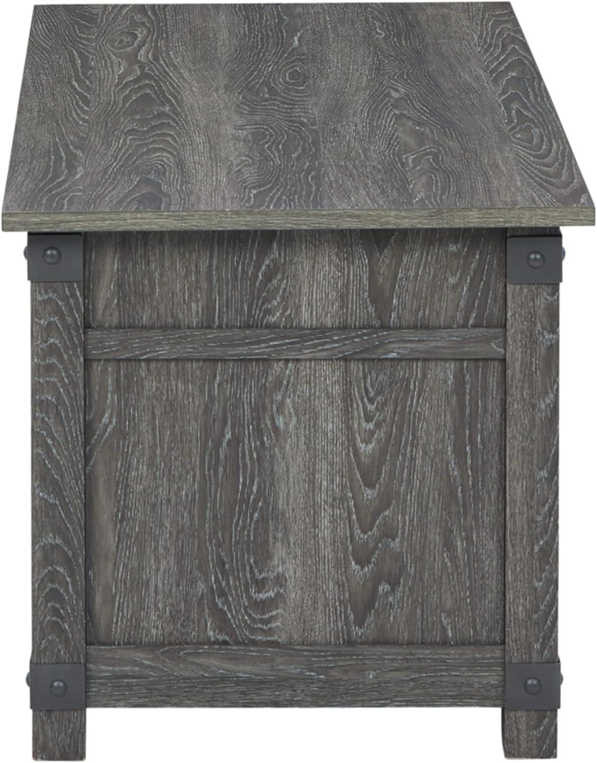imageSignature Design by Ashley Freedan Rustic Farmhouse Lift Top Coffee Table GrayGrey