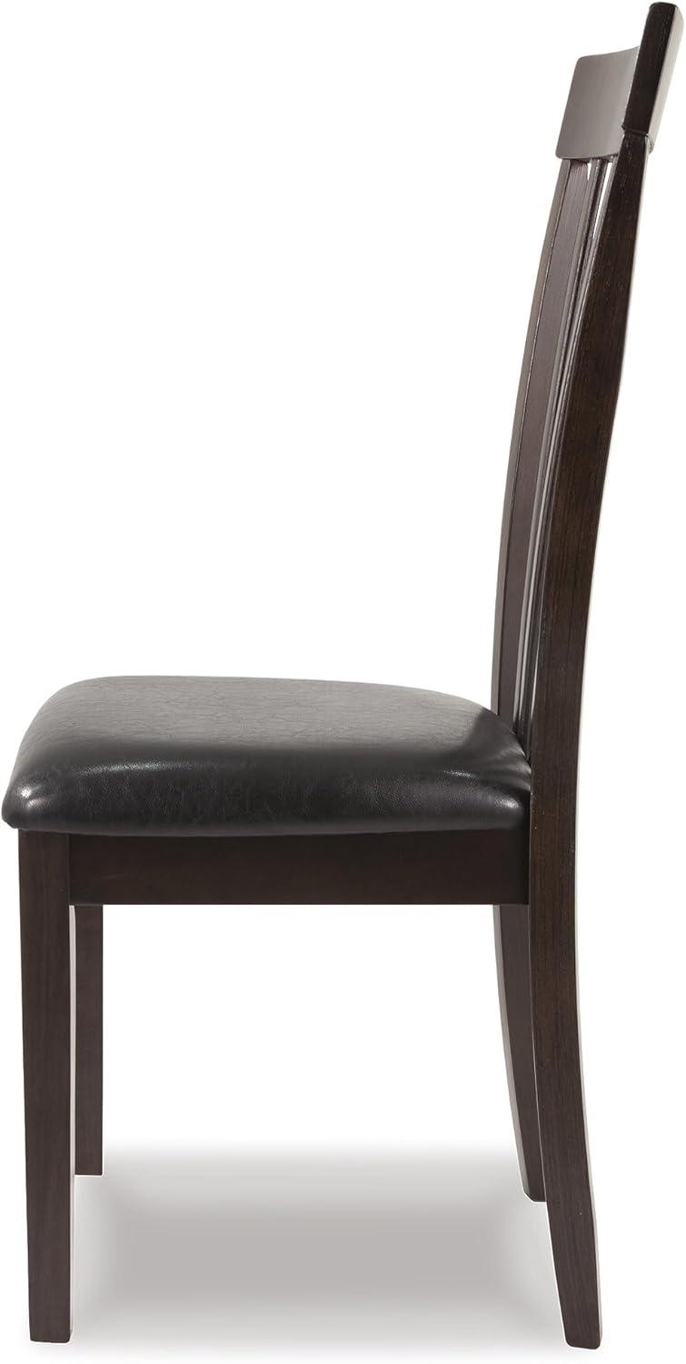 imageSignature Design by Ashley Hammis Rake Back Dining Room Chair Set of 2 Dark BrownDark Brown