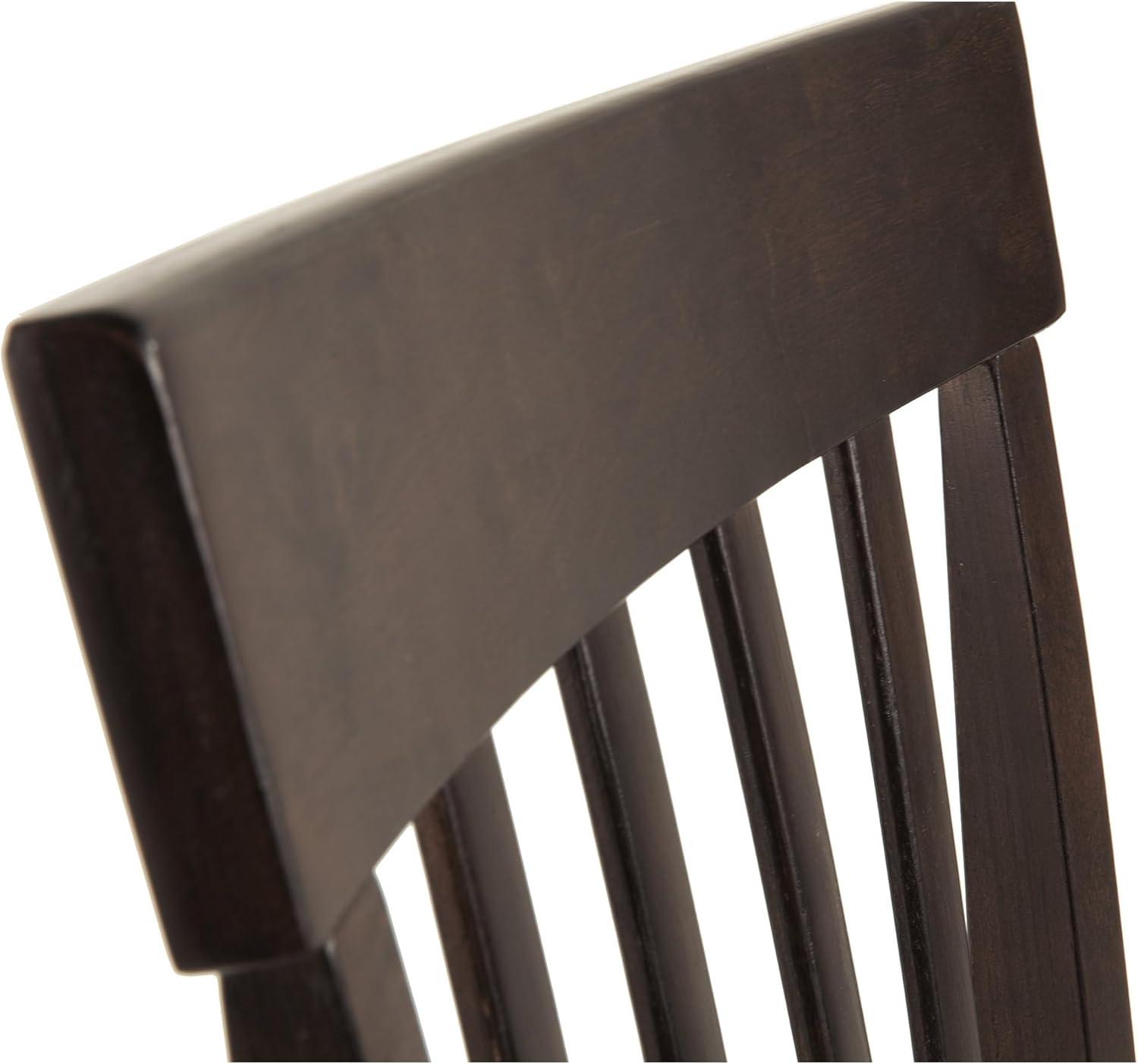 imageSignature Design by Ashley Hammis Rake Back Dining Room Chair Set of 2 Dark BrownDark Brown