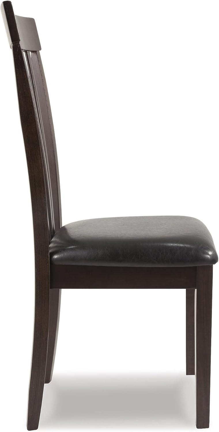 imageSignature Design by Ashley Hammis Rake Back Dining Room Chair Set of 2 Dark BrownDark Brown