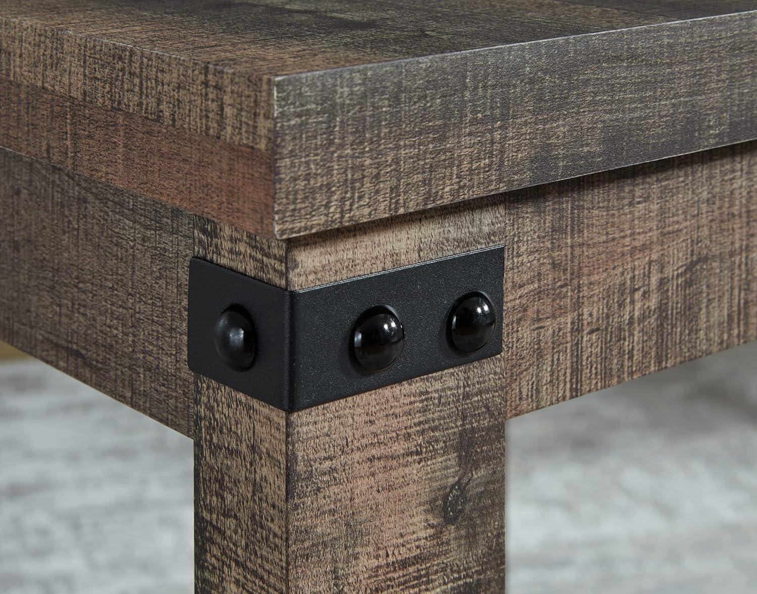 imageSignature Design by Ashley Hollum Rustic End Table with Shelf Dark BrownDark Brown