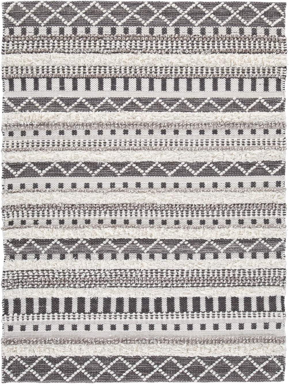 imageSignature Design by Ashley Karalee Tribal Geometric 8 x 10 ft Medium Pile Rug Ivory ampamp Brown5 x 7 Rectangular