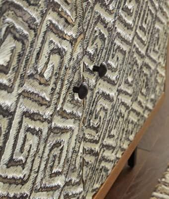 imageSignature Design by Ashley Kerrings Modern Glam Accent Cabinet Brown Black and WhiteRustic