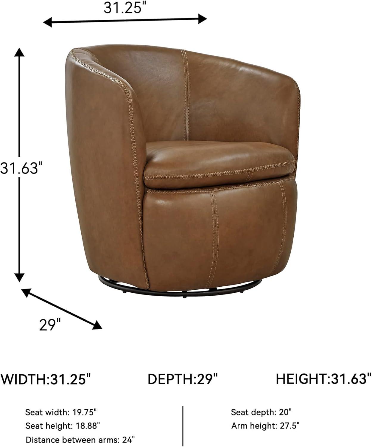 imageSignature Design by Ashley Kierreys Swivel Chair 3125quot W x 29quot D x 3163quot H Light BrownLight Brown