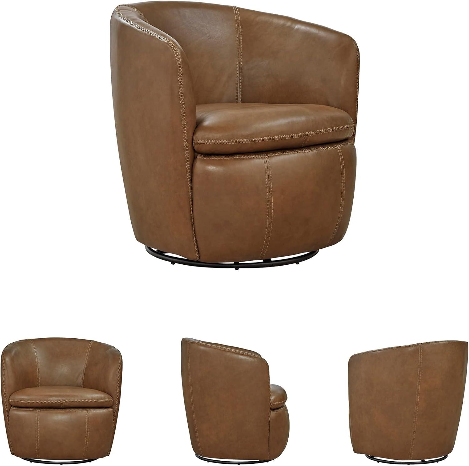 imageSignature Design by Ashley Kierreys Swivel Chair 3125quot W x 29quot D x 3163quot H Light BrownLight Brown