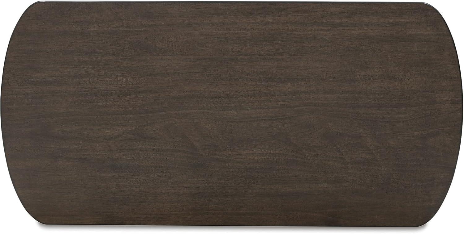 imageSignature Design by Ashley Korestone Casual Lift Top Cocktail Table with Pedestal Base Dark Brown
