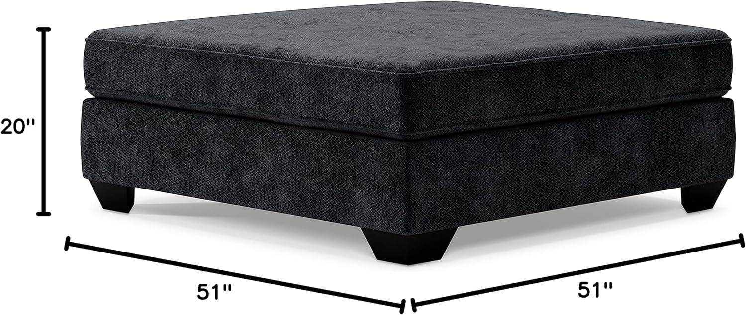 imageSignature Design by Ashley Lavernett Contemporary Square Oversized Accent Ottoman Dark Gray
