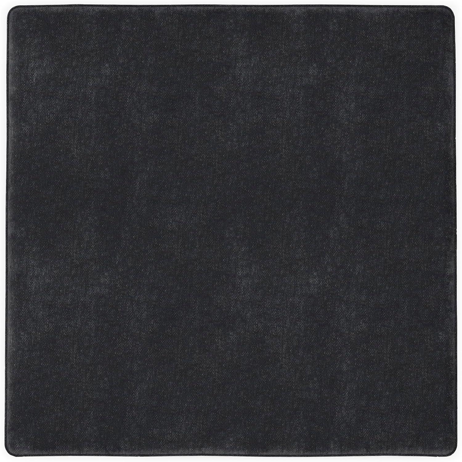 imageSignature Design by Ashley Lavernett Contemporary Square Oversized Accent Ottoman Dark Gray