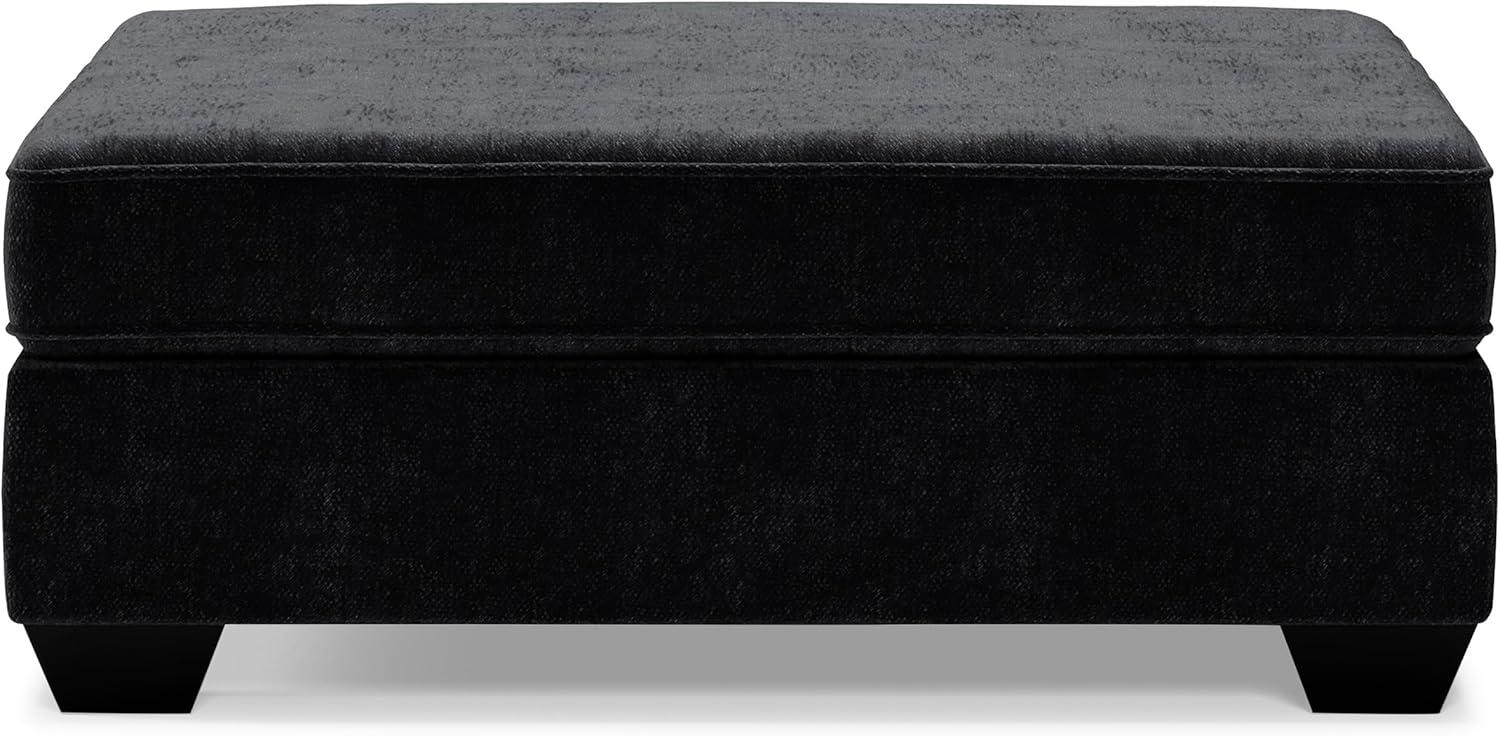 imageSignature Design by Ashley Lavernett Contemporary Square Oversized Accent Ottoman Dark Gray