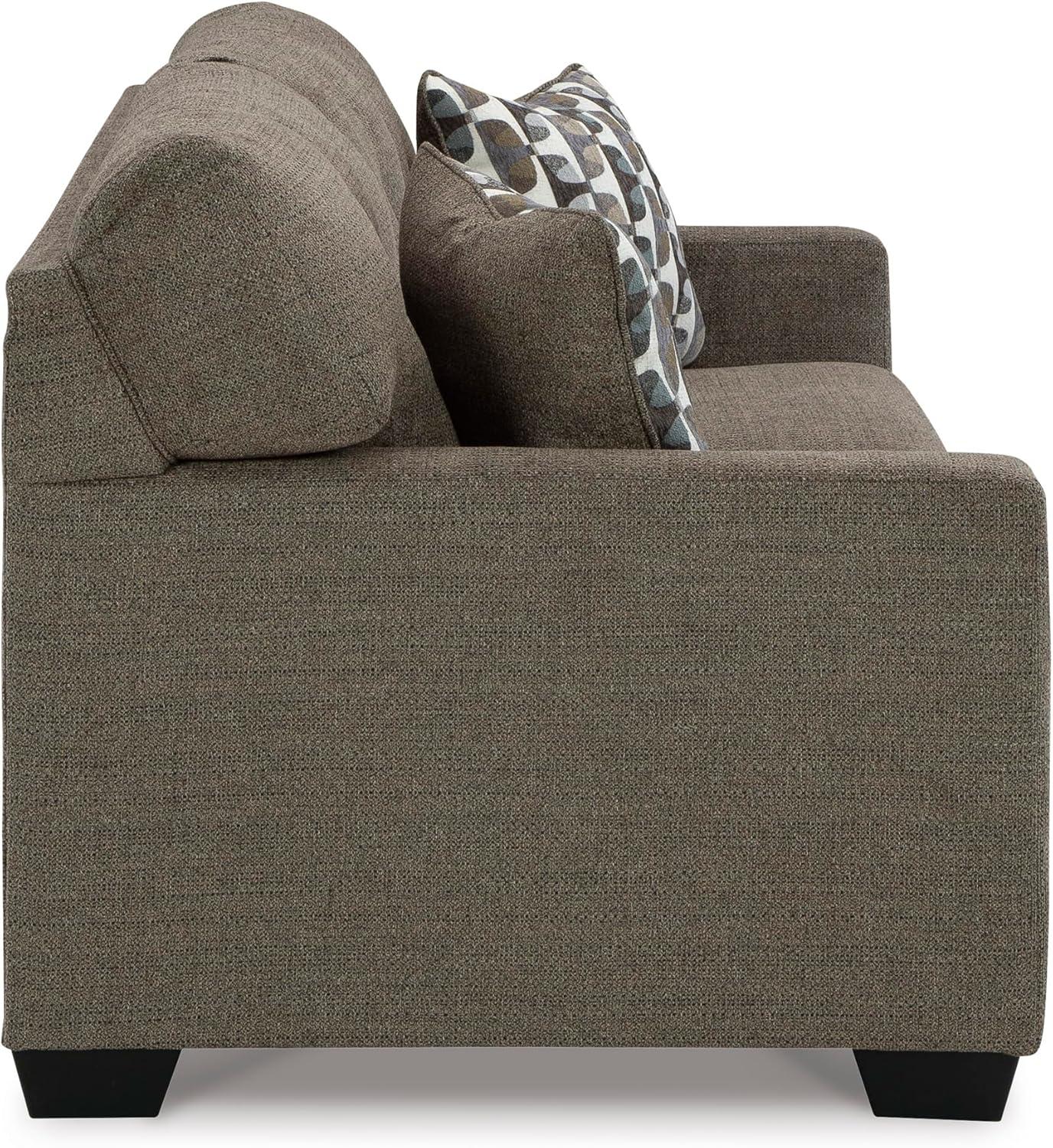 imageSignature Design by Ashley Mahoney Contemporary 2in1 Tufted Sofa Sleeper with Folding Gel Memory Foam Mattress Full Dark BrownBrown