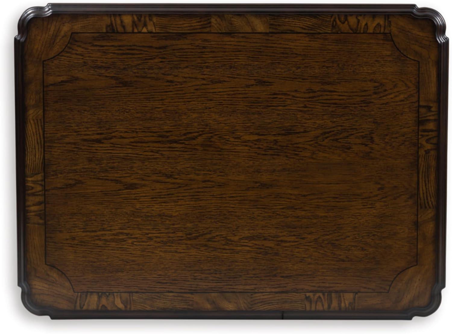 imageSignature Design by Ashley Maylee Classic Coffee Table with Cabriole Legs Dark Brown