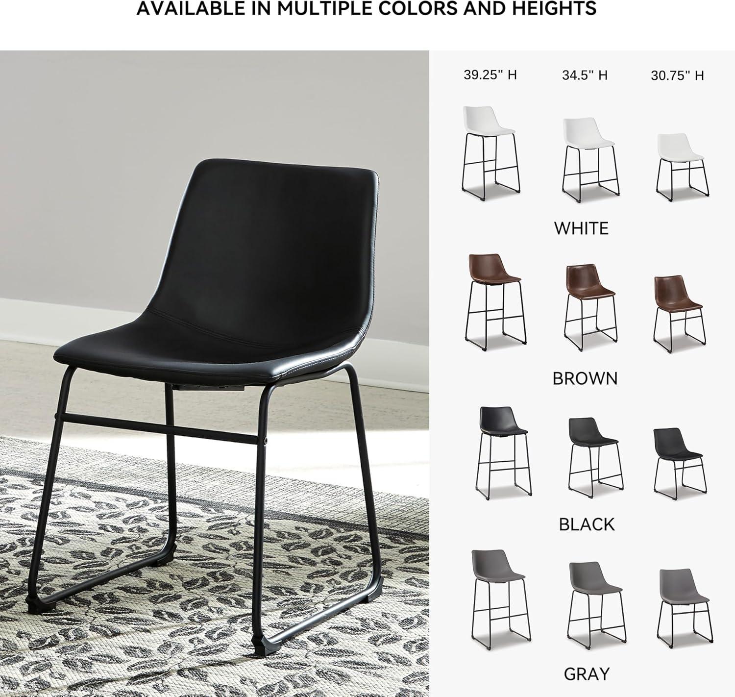 imageSignature Design by Ashley Mid Century Centiar Dining Bucket Chair Set of 2 Black and BrownBlack