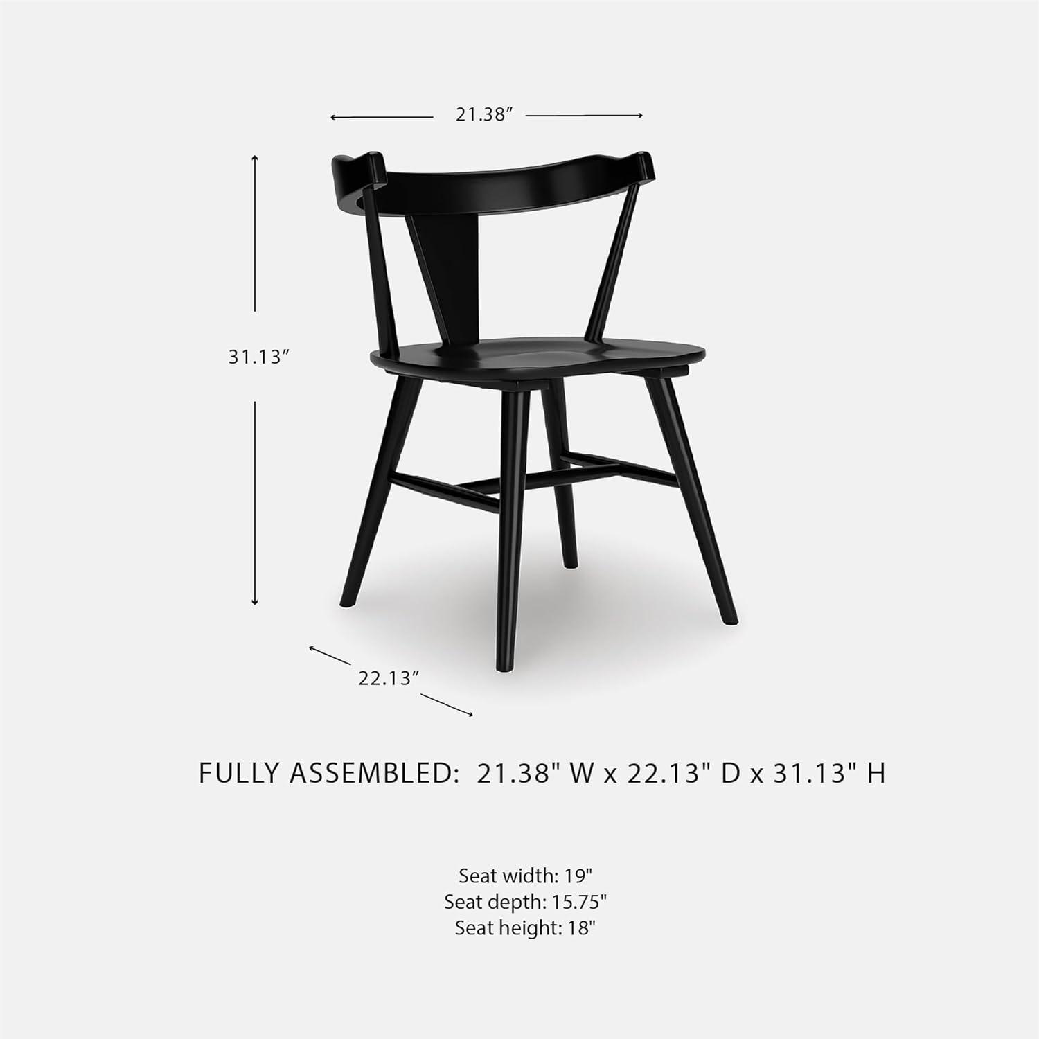 imageSignature Design by Ashley Mid Century Centiar Dining Bucket Chair Set of 2 Black and BrownBlack
