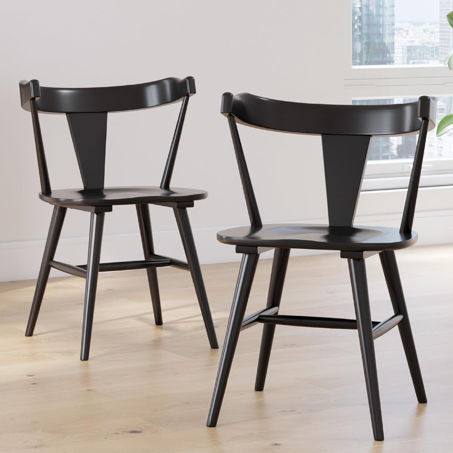 imageSignature Design by Ashley Mid Century Centiar Dining Bucket Chair Set of 2 Black and BrownBlack