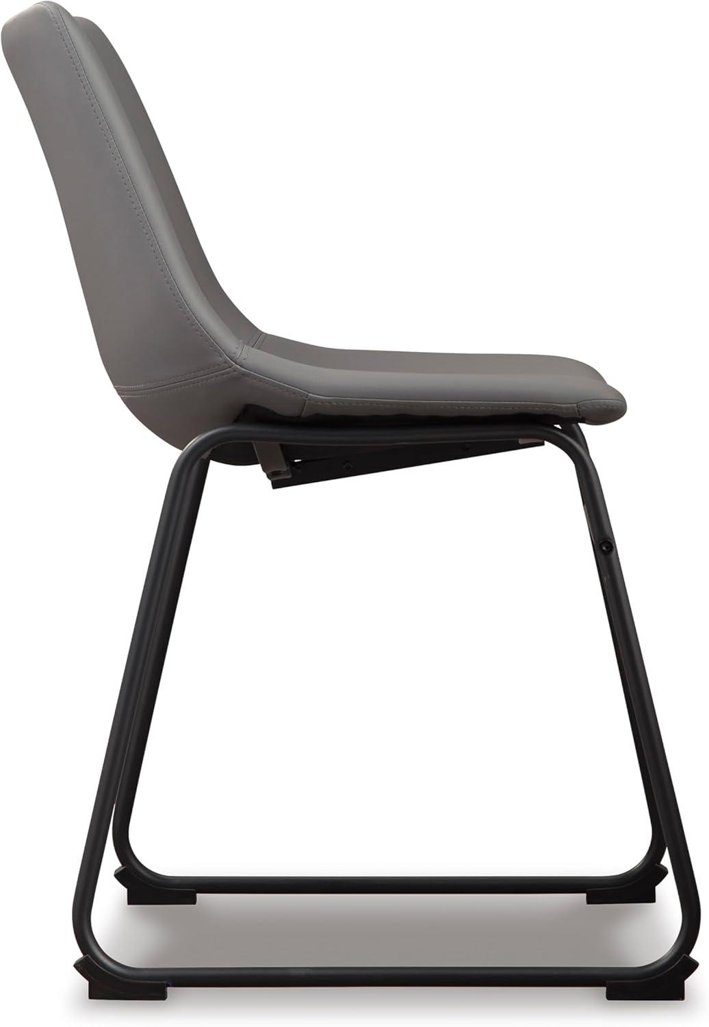 imageSignature Design by Ashley Mid Century Centiar Dining Bucket Chair Set of 2 Black and BrownGrey