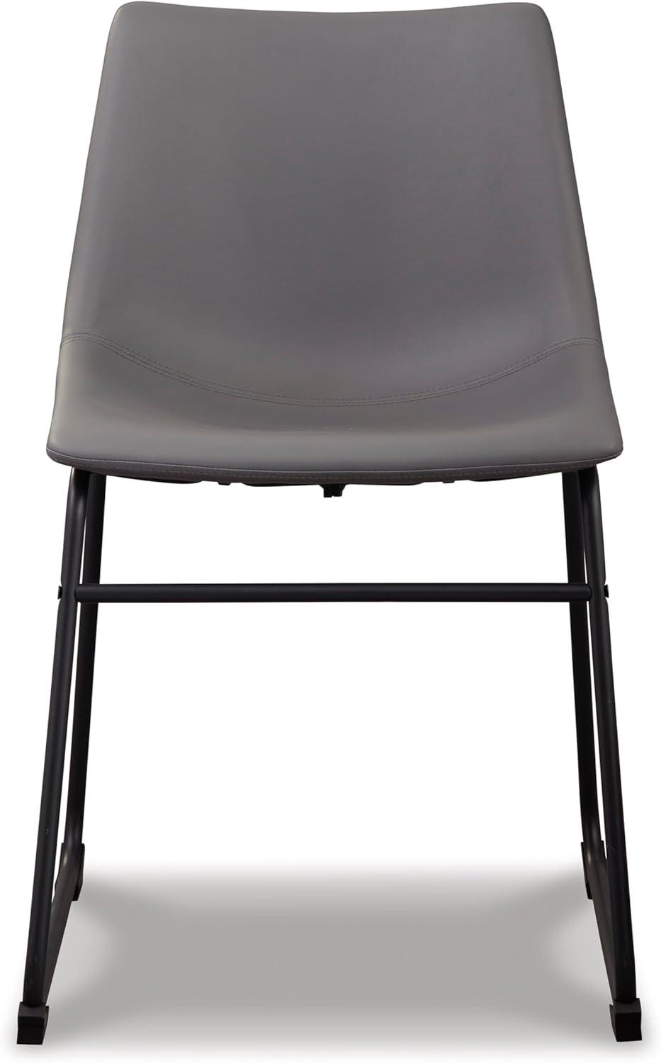 imageSignature Design by Ashley Mid Century Centiar Dining Bucket Chair Set of 2 Black and BrownGrey
