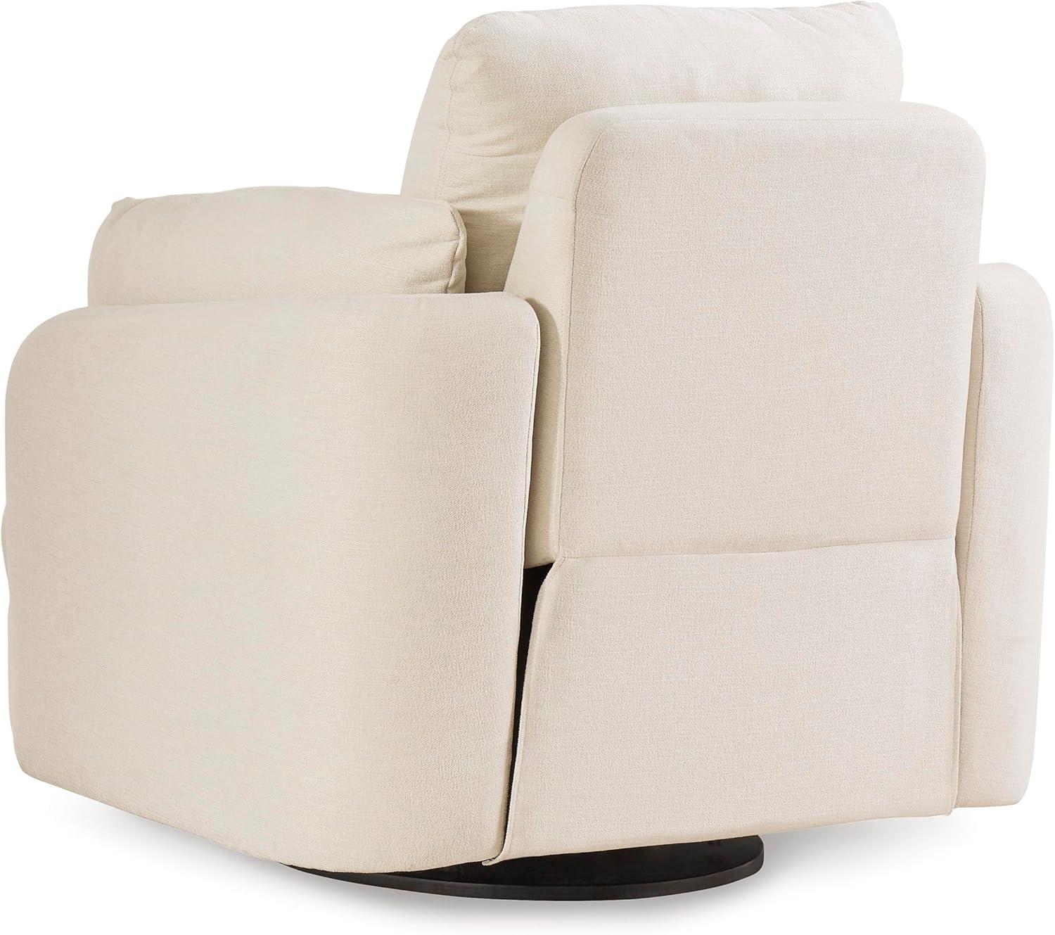 imageSignature Design by Ashley Modmax Contemporary Swivel Glider Recliner PressBack Reclining Cleanable ampamp Durable Performance Fabric 21quot Seat Height GrayBeige