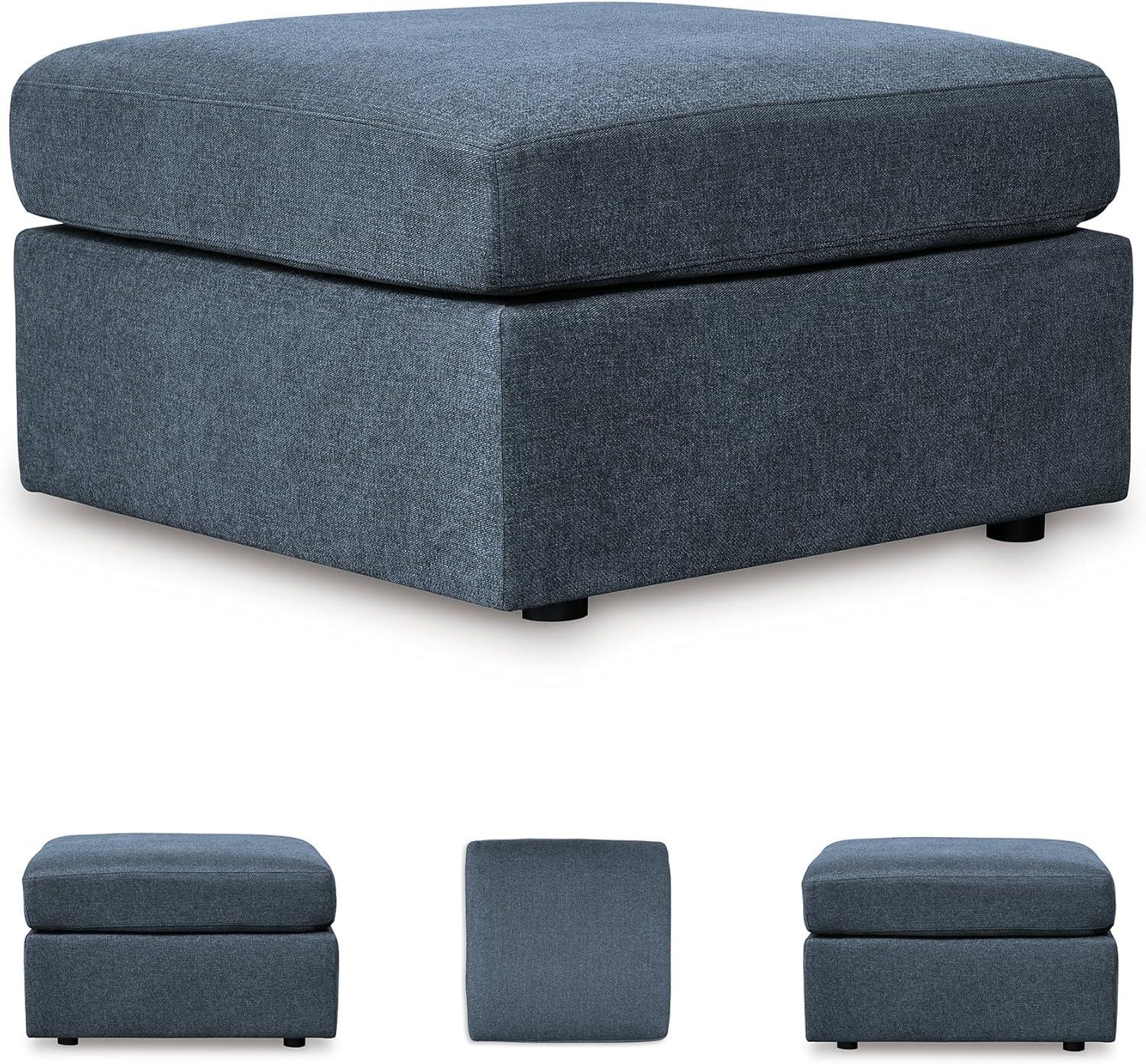 imageSignature Design by Ashley Modmax Contemporary Swivel Glider Recliner PressBack Reclining Cleanable ampamp Durable Performance Fabric 21quot Seat Height GrayBlue