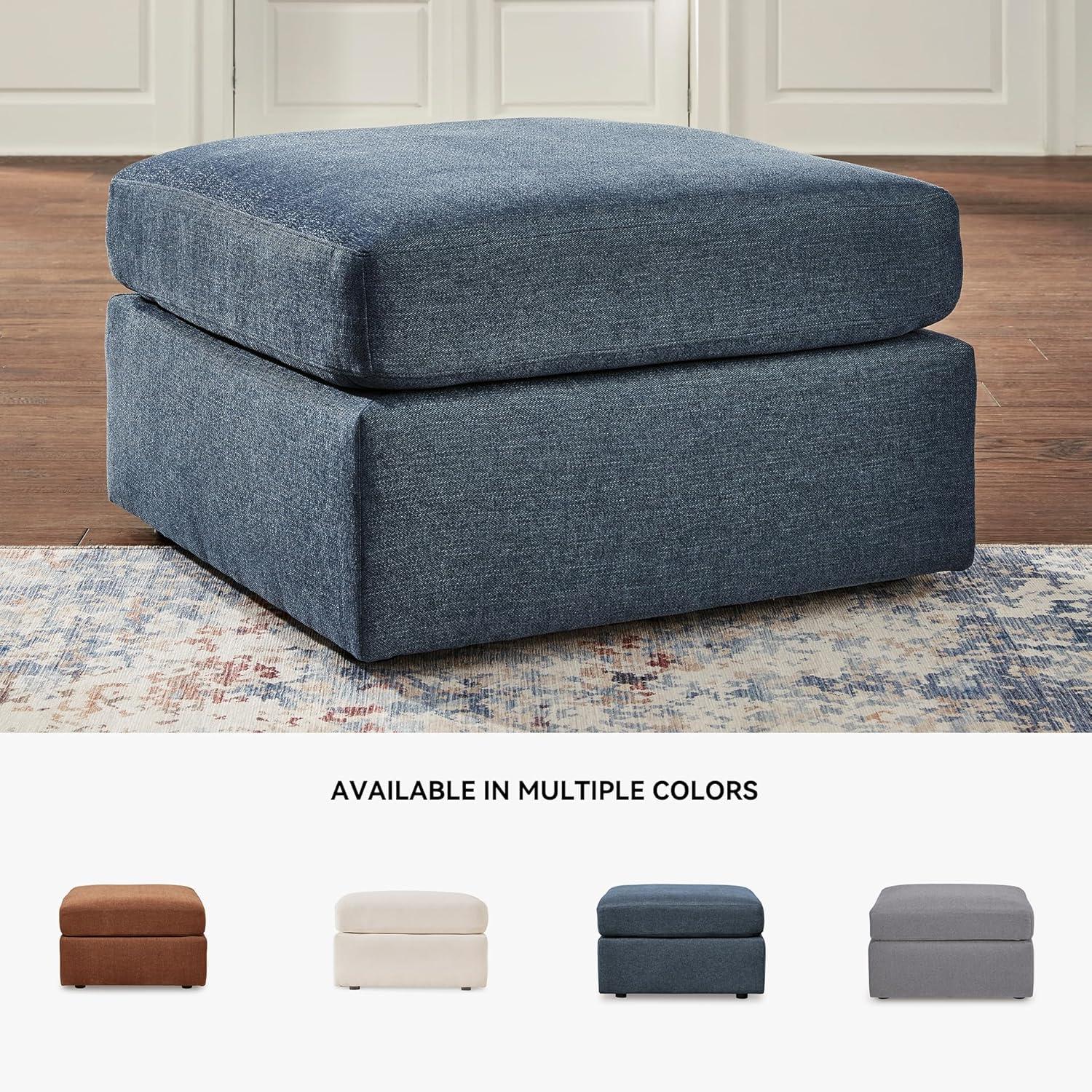 imageSignature Design by Ashley Modmax Contemporary Swivel Glider Recliner PressBack Reclining Cleanable ampamp Durable Performance Fabric 21quot Seat Height GrayBlue