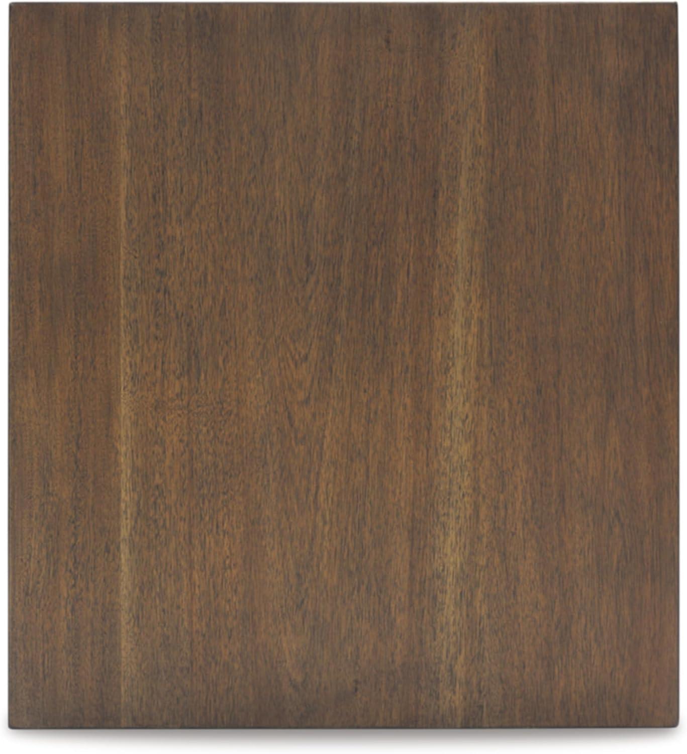 imageSignature Design by Ashley Moriville Rustic Farmhouse Rectangular End Table with Dual Cabinet Doors Antique BronzeTone Hardware Wood 25quot High BrownDark Brown