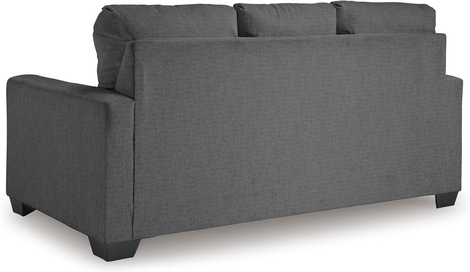 imageSignature Design by Ashley Rannis Casual 2in1 Sofa Sleeper with Folding Gel Memory Foam Mattress Twin GrayFull