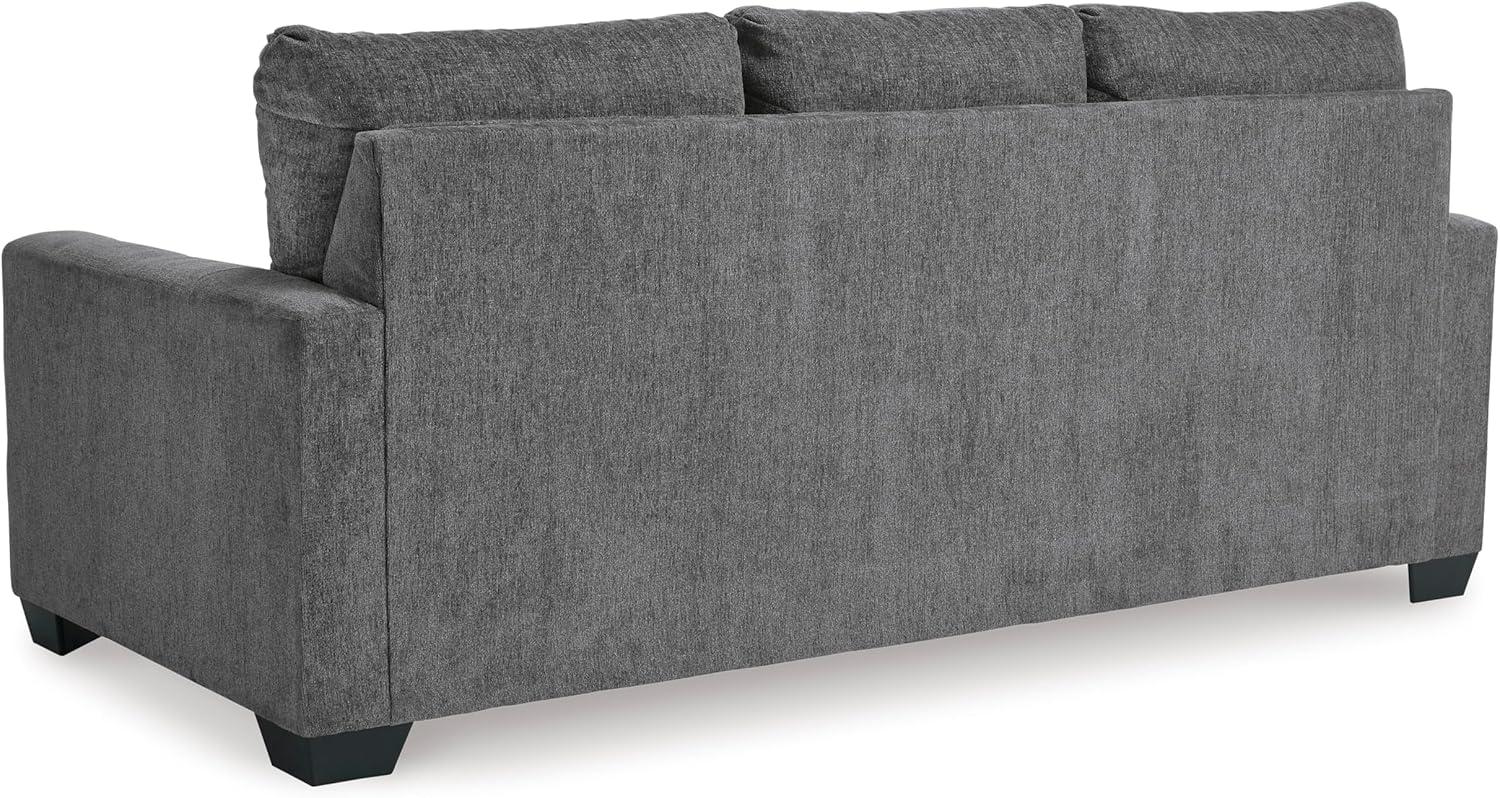 imageSignature Design by Ashley Rannis Casual 2in1 Sofa Sleeper with Folding Gel Memory Foam Mattress Twin GrayQueen