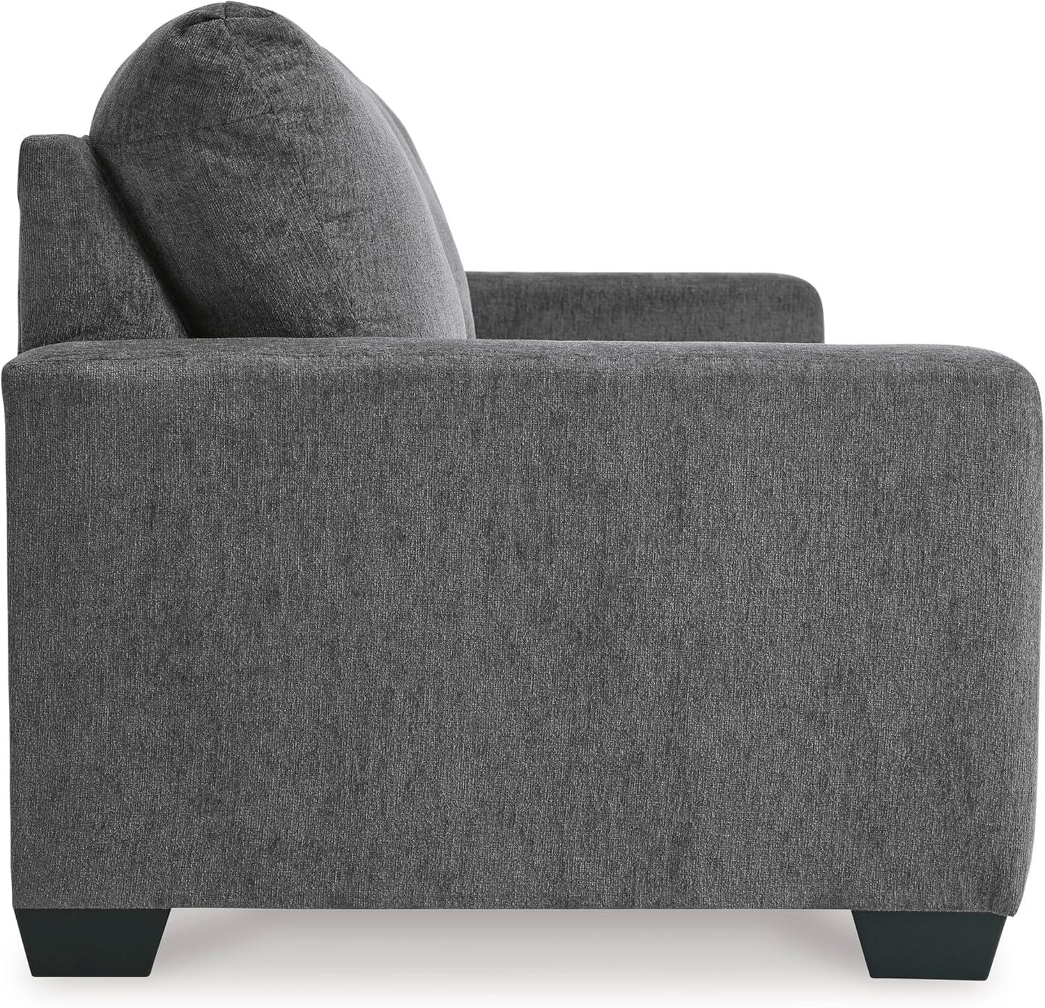 imageSignature Design by Ashley Rannis Casual 2in1 Sofa Sleeper with Folding Gel Memory Foam Mattress Twin GrayQueen