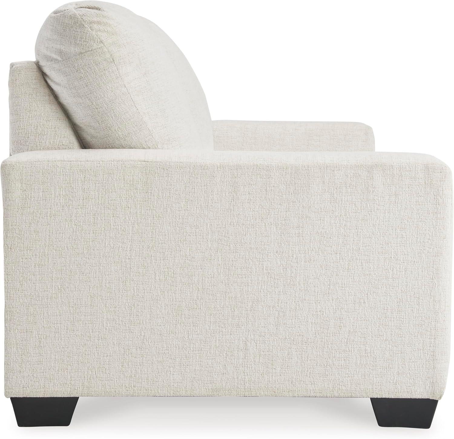 imageSignature Design by Ashley Rannis Coastal 2in1 Sofa Sleeper with Folding Gel Memory Foam Mattress Full White