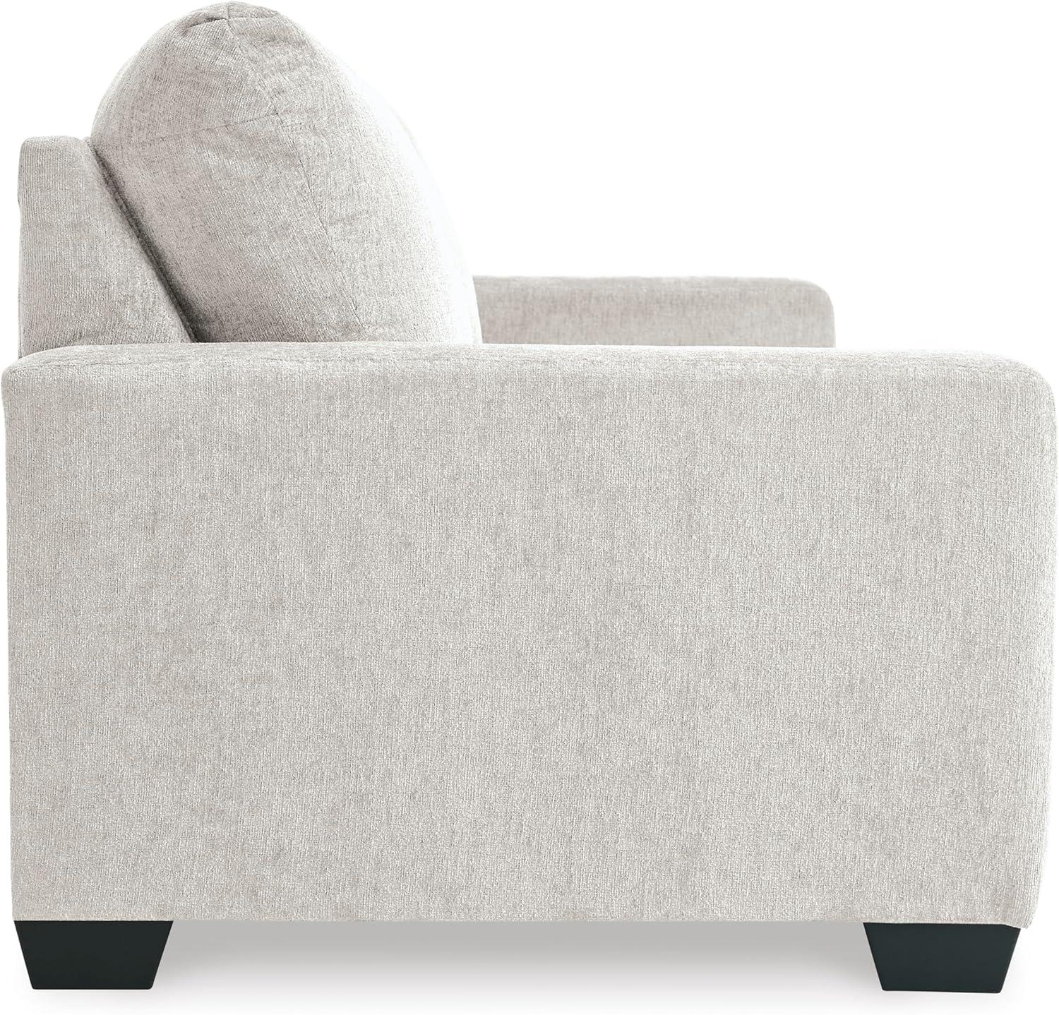 imageSignature Design by Ashley Rannis Coastal 2in1 Sofa Sleeper with Folding Gel Memory Foam Mattress Queen White