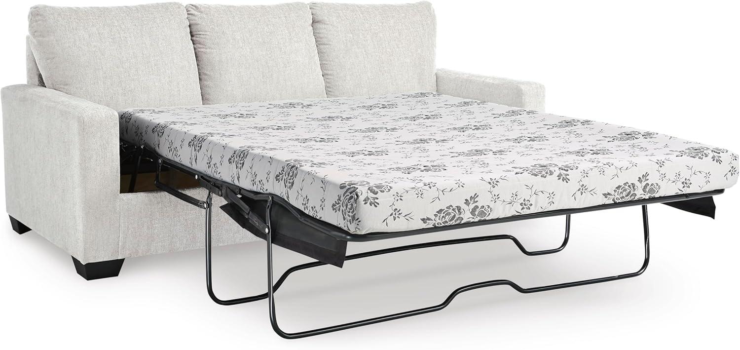 imageSignature Design by Ashley Rannis Coastal 2in1 Sofa Sleeper with Folding Gel Memory Foam Mattress Queen White