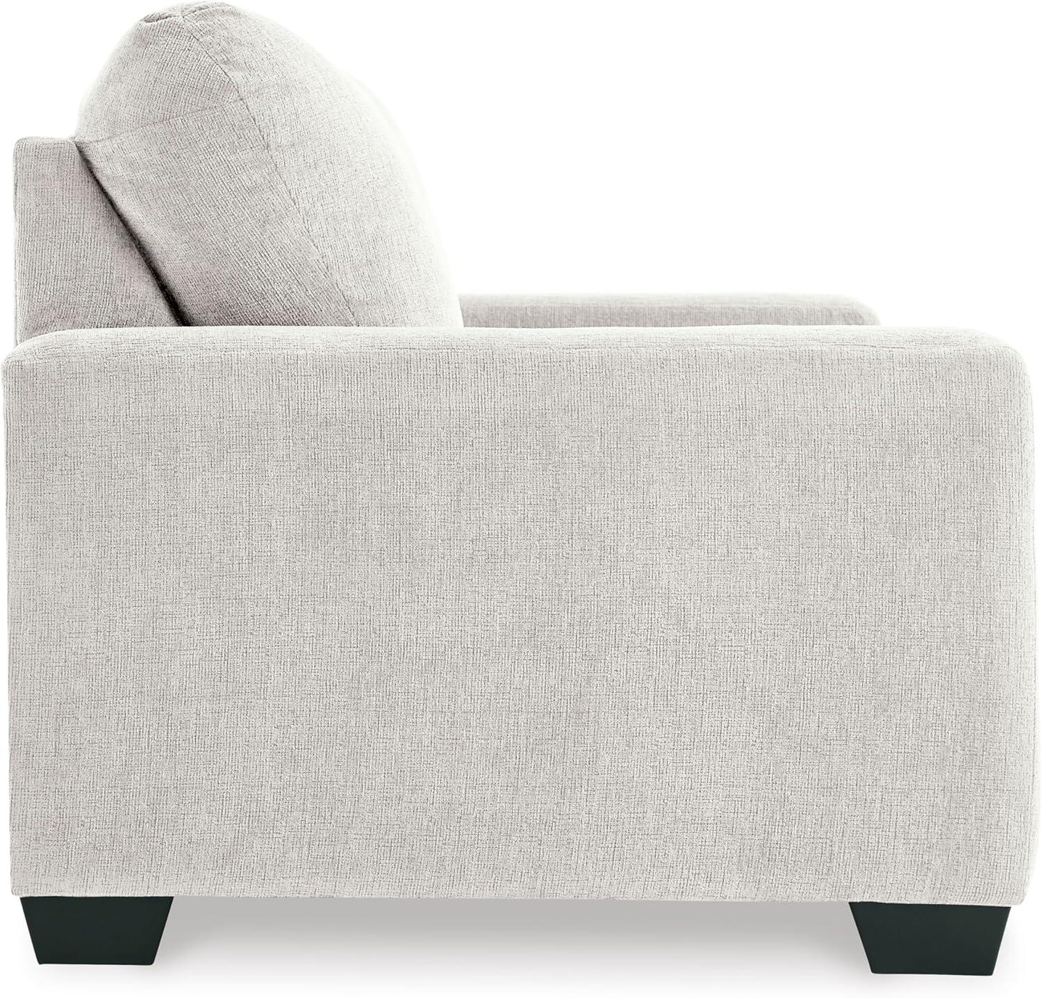 imageSignature Design by Ashley Rannis Coastal 2in1 Sofa Sleeper with Folding Gel Memory Foam Mattress Twin White