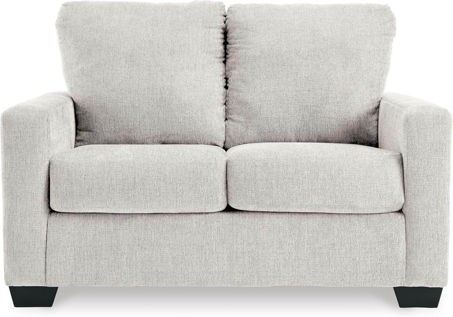 imageSignature Design by Ashley Rannis Coastal 2in1 Sofa Sleeper with Folding Gel Memory Foam Mattress Twin White