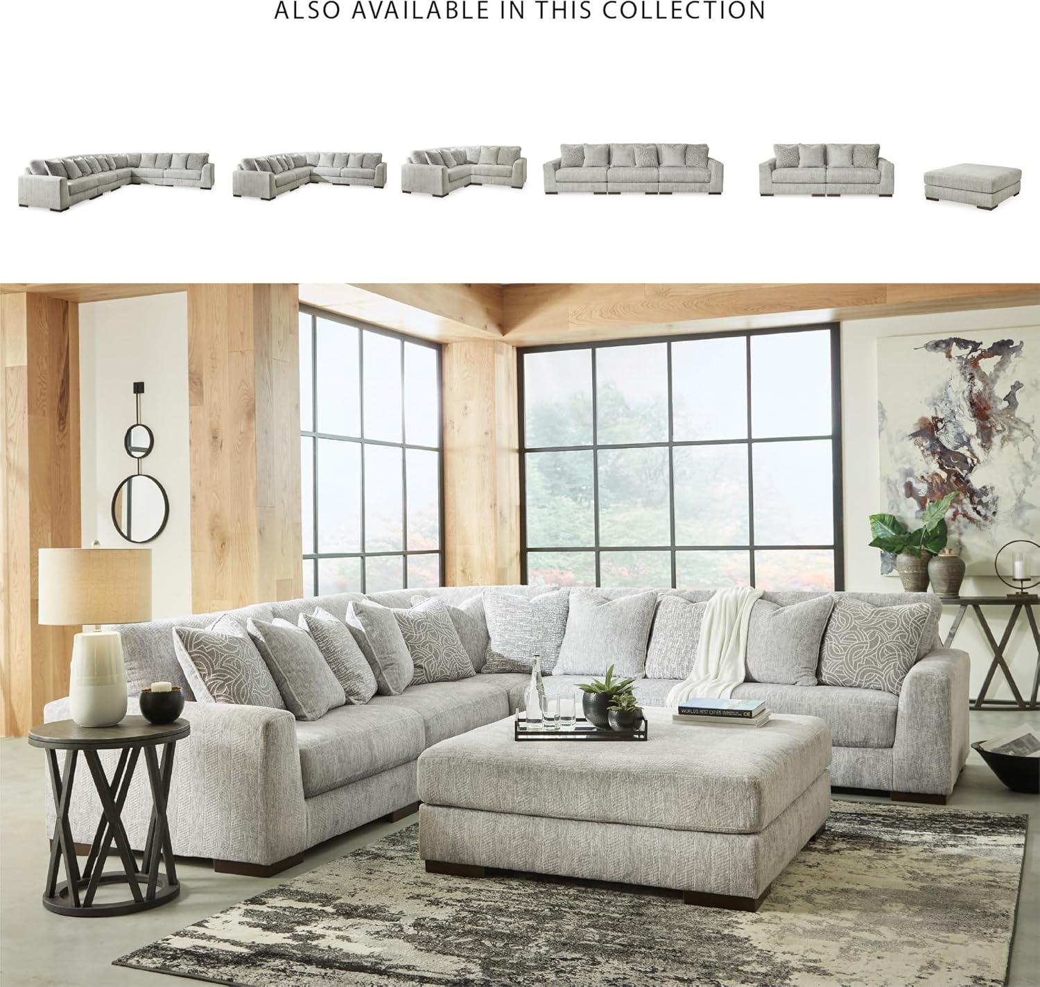 imageSignature Design by Ashley Regent Park Oversized Accent Ottoman Light GrayLight Gray